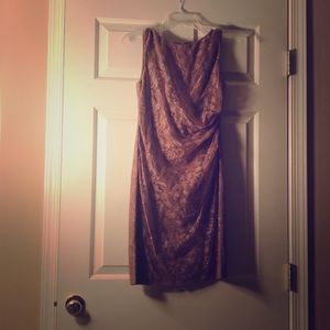 Copper Sparkly Lace Mini Dress🍂